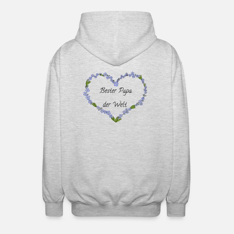 Bester Papa der Welt - Unisex Kapuzenjacke - Hellgrau meliert