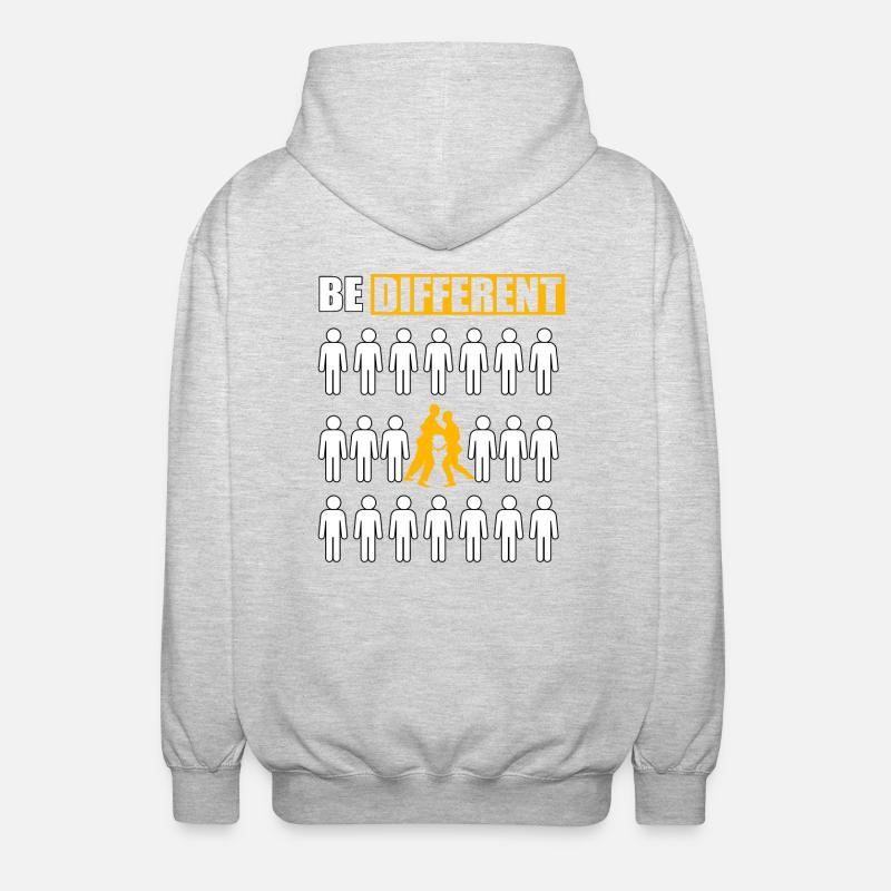 Sei anders Judo - Unisex Kapuzenjacke - Hellgrau meliert