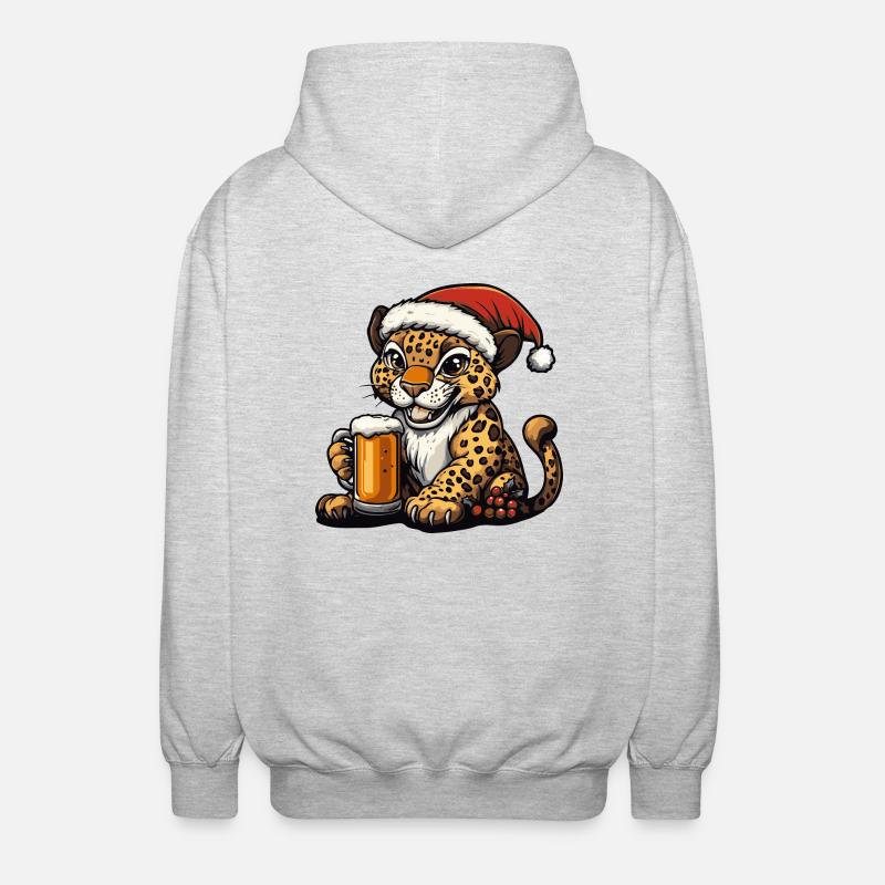 Bière Leopard Noël Noël - Veste à capuche unisexe - gris clair chiné