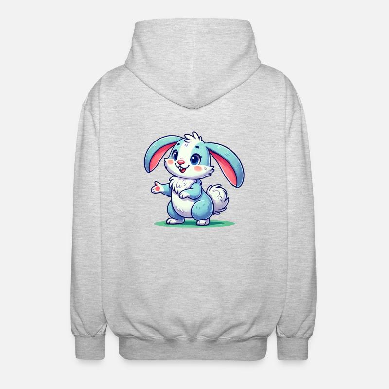 Bande dessinée Bunny - Veste à capuche unisexe - gris clair chiné
