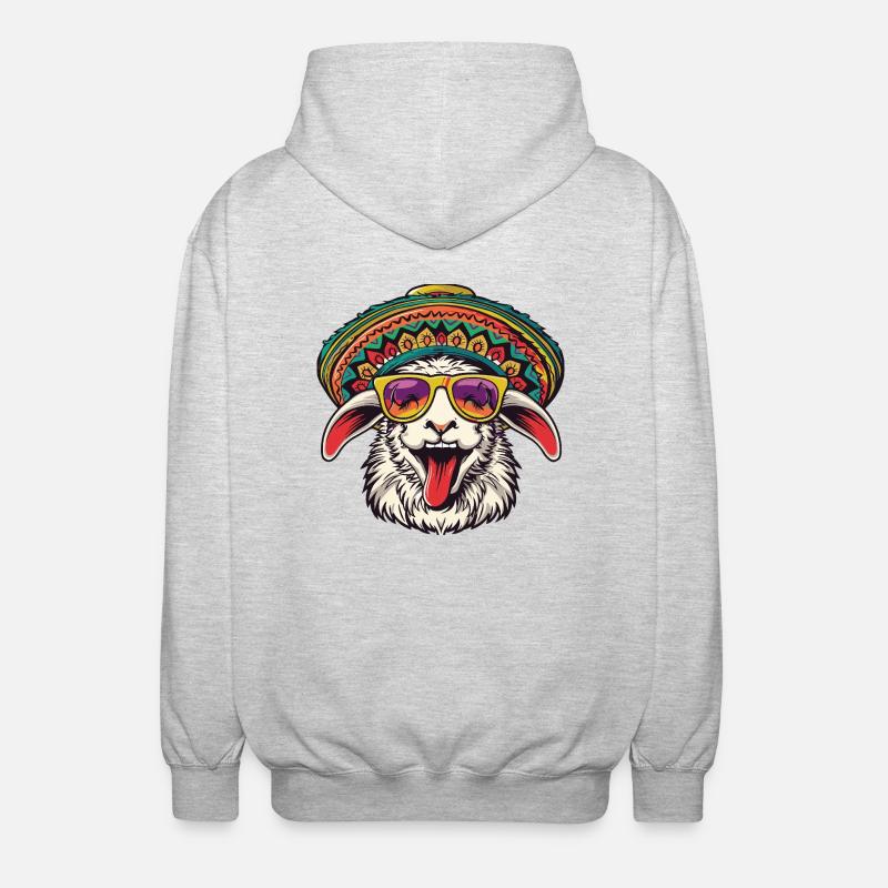 Sau Comic Morsom Sombrero - Unisex-hettejakke - lysgrå melert