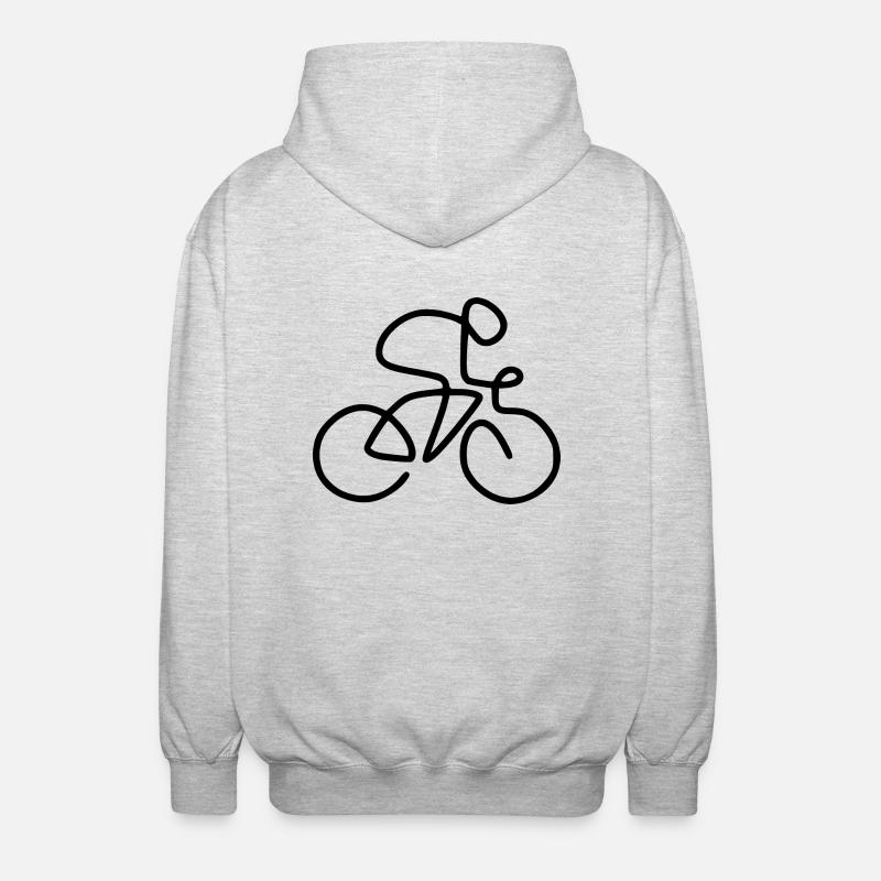 Vélo de course - Veste à capuche unisexe - gris clair chiné