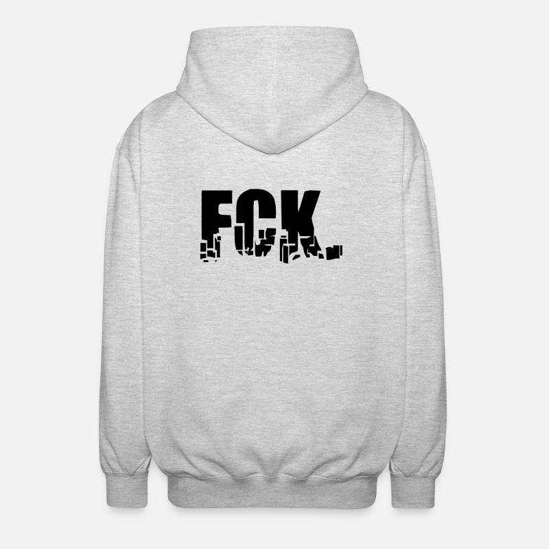 FCK. - Unisex Kapuzenjacke - Hellgrau meliert
