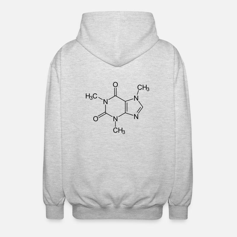 Caffeine coffee - Unisex Hooded Jacket - light heather grey