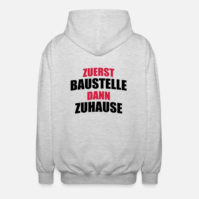 Construire une maison - Veste à capuche unisexe - gris clair chiné