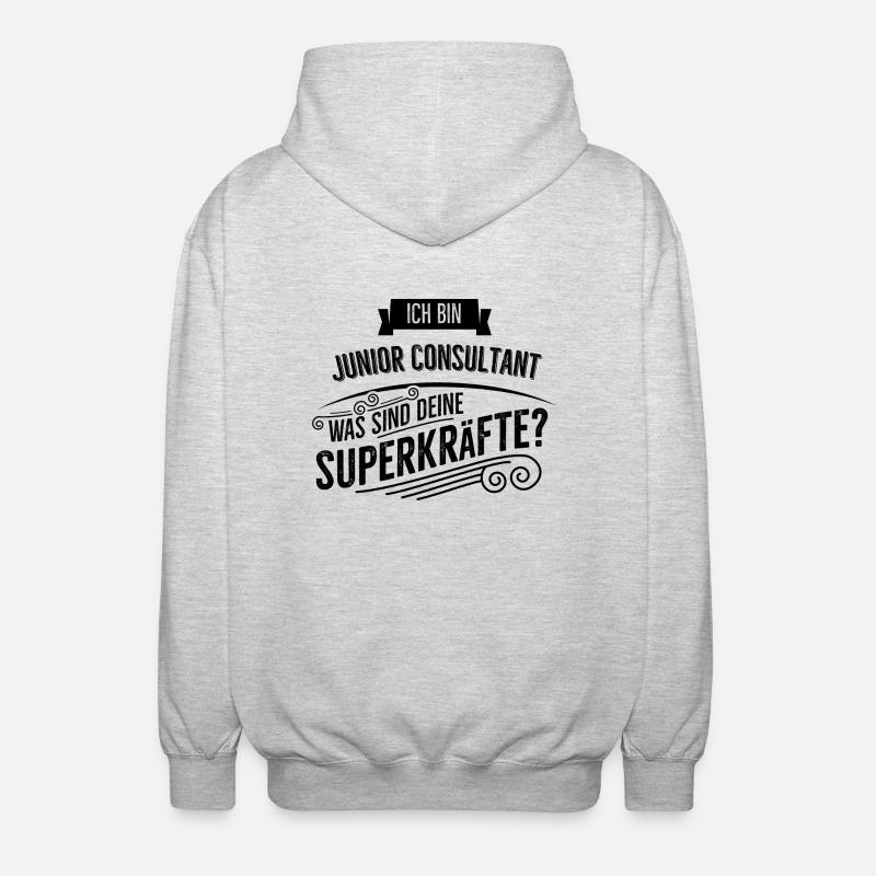 Junior Consultant - Unisex Kapuzenjacke - Hellgrau meliert