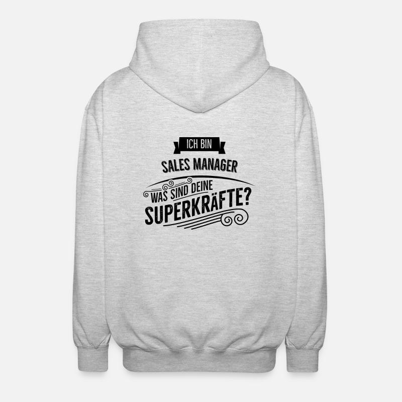 Sales Manager - Unisex Kapuzenjacke - Hellgrau meliert