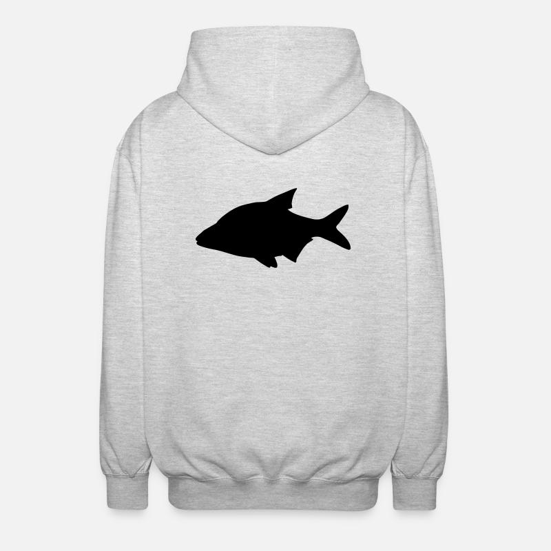 Silhouette de poisson - Veste à capuche unisexe - gris clair chiné
