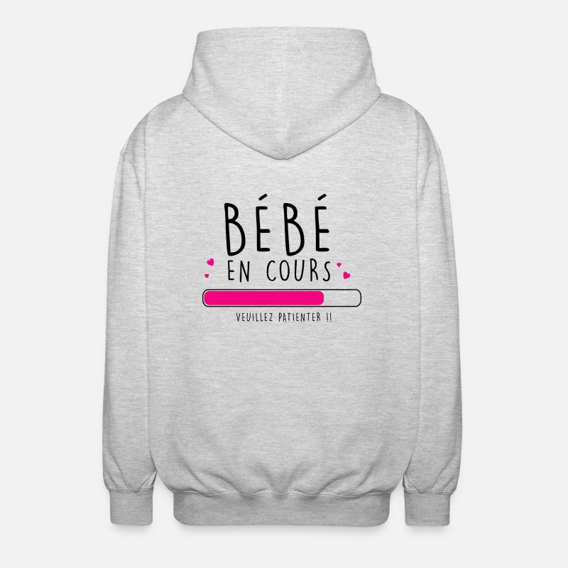 bebe en cours - Veste à capuche unisexe - gris clair chiné