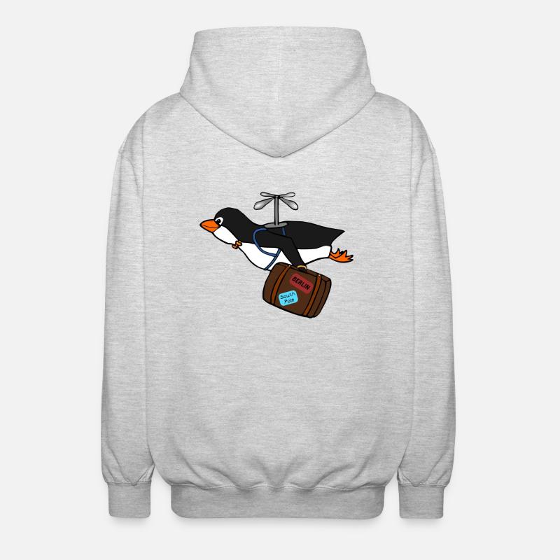 backpack suitcase backpack bag briefcase91 - Unisex Hooded Jacket - light heather grey