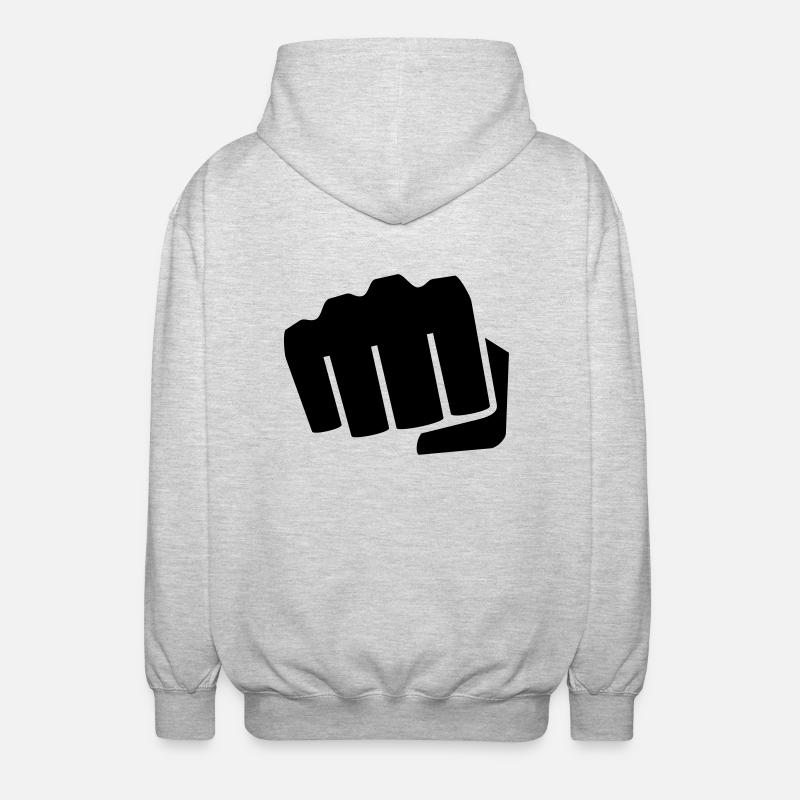 Faust - Unisex Kapuzenjacke - Hellgrau meliert