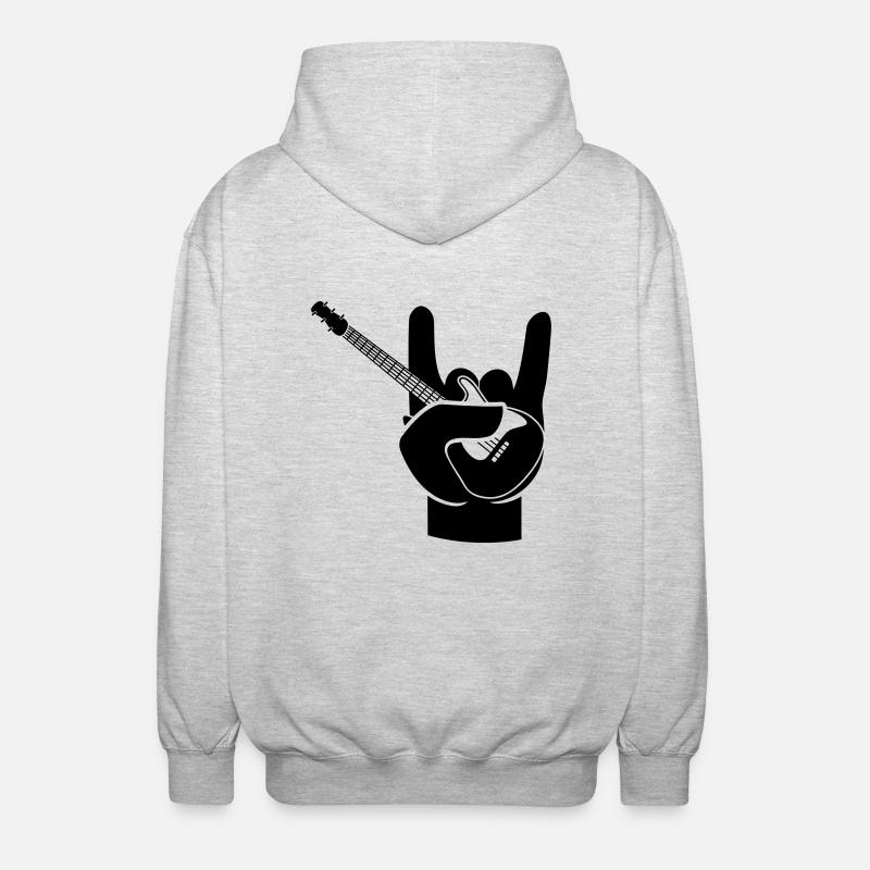 Lets rock - Unisex Kapuzenjacke - Hellgrau meliert