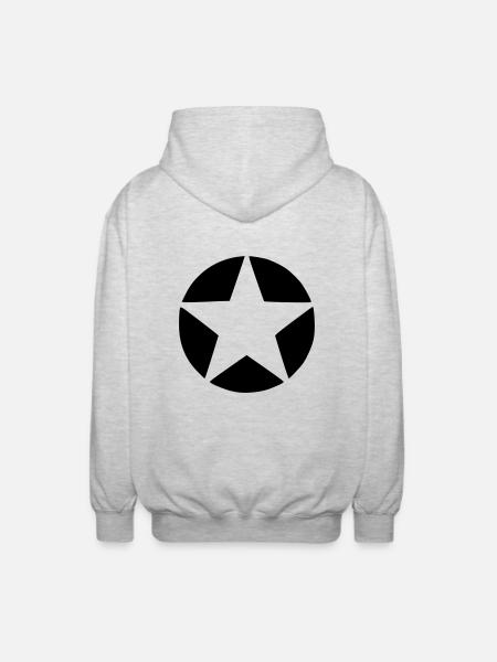 STERN - Unisex Kapuzenjacke - Hellgrau meliert