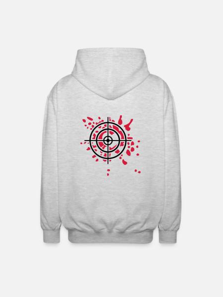 Blood - Unisex Hooded Jacket - light heather grey