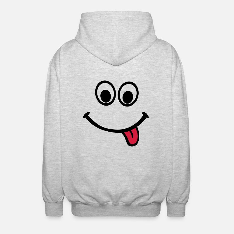 Smiley - Veste à capuche unisexe - gris clair chiné