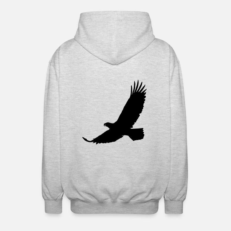 eagle - Unisex Kapuzenjacke - Hellgrau meliert