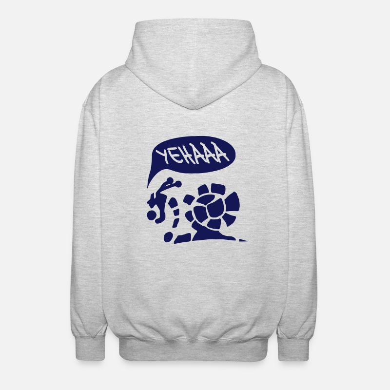 Snail course escargot YEAHAAA - Veste à capuche unisexe - gris clair chiné
