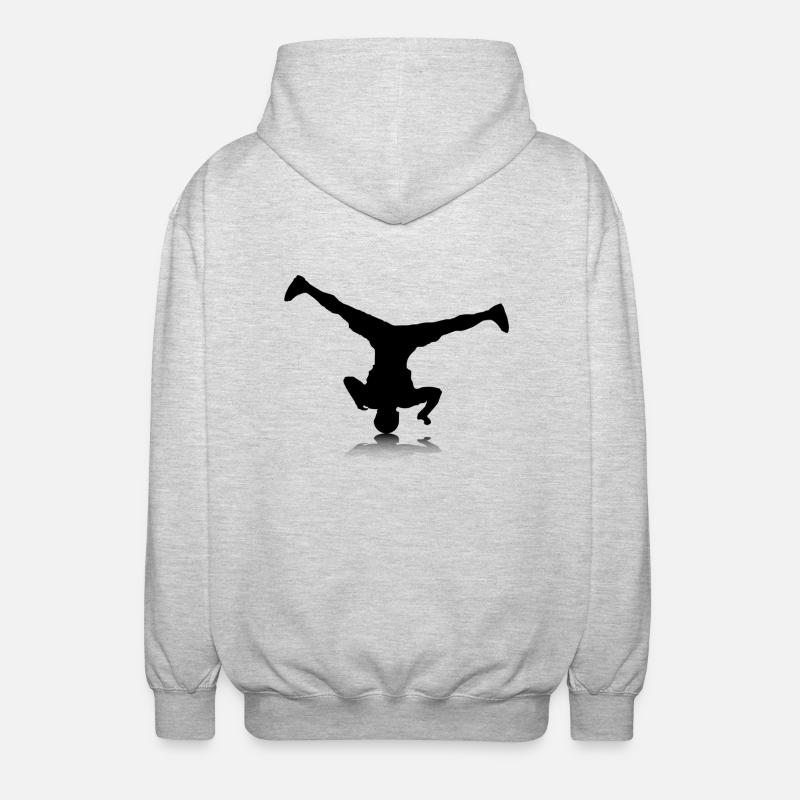 Breakdancer (spin) - Unisex Hooded Jacket - light heather grey