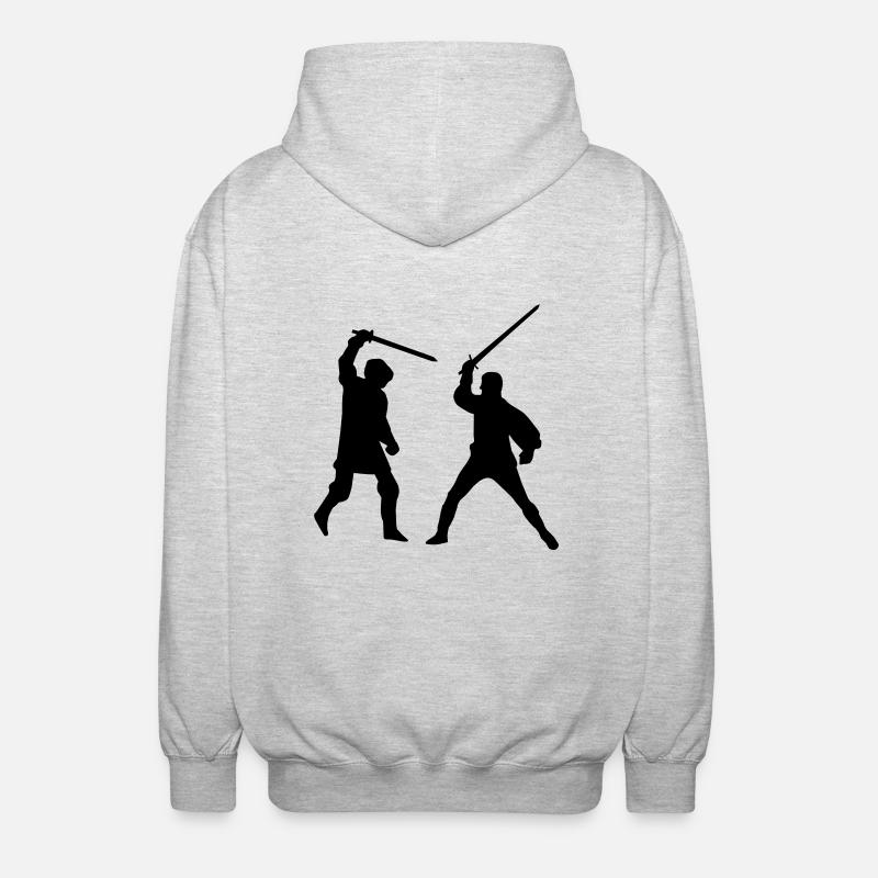 Epée de combat - Veste à capuche unisexe - gris clair chiné