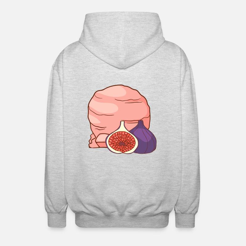 Feigenfrucht Eis Speiseeis Eiskrem Eiscreme - Unisex Kapuzenjacke - Hellgrau meliert