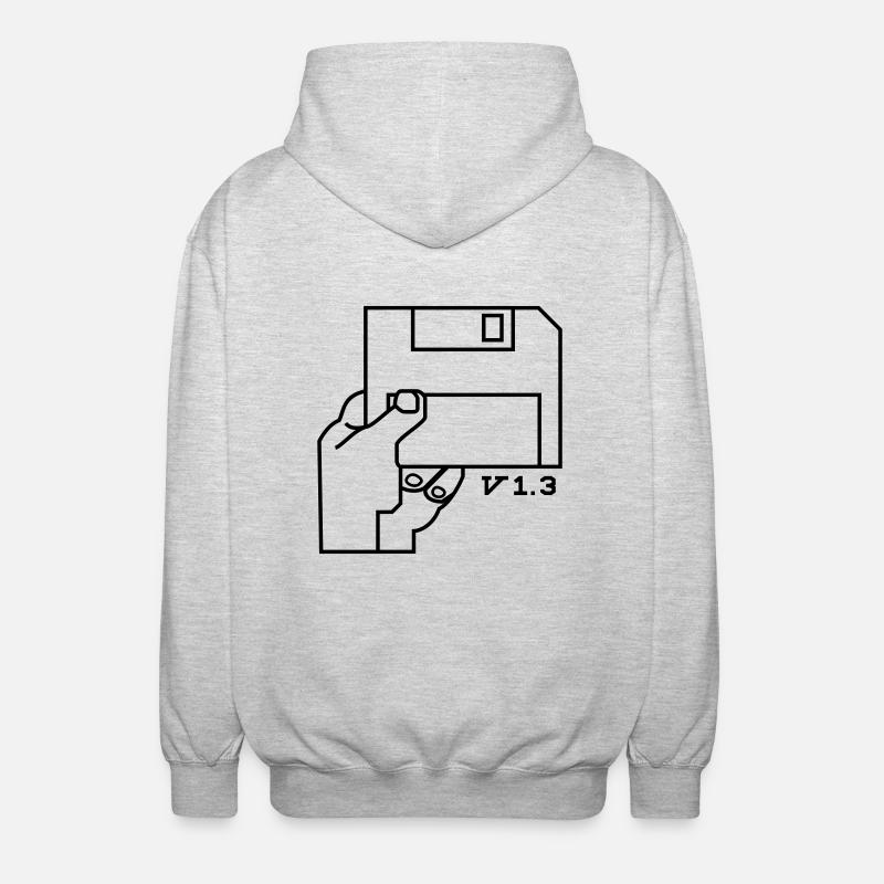 Amiga Workbench Disk - Unisex Kapuzenjacke - Hellgrau meliert