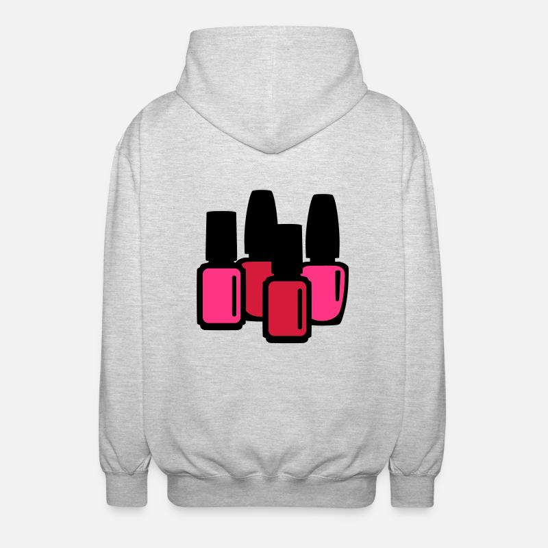 Vernis à ongles - Veste à capuche unisexe - gris clair chiné