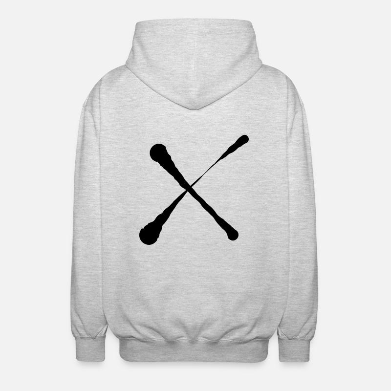 X - Unisex Kapuzenjacke - Hellgrau meliert