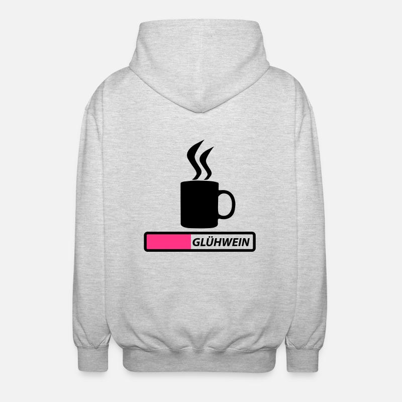 gluehwein - Unisex Hooded Jacket - light heather grey