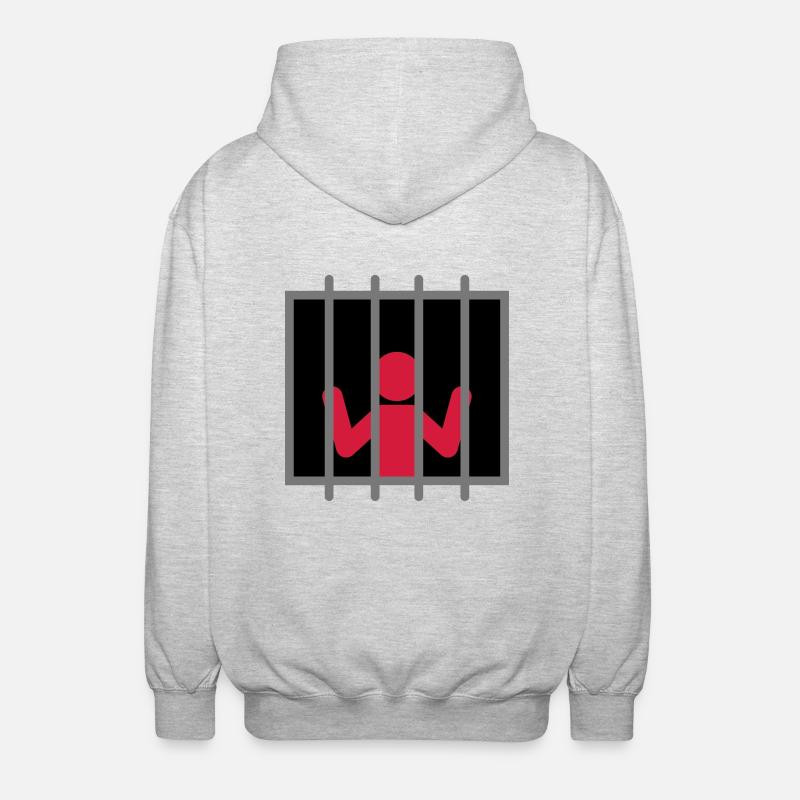 Captive Man - Unisex Kapuzenjacke - Hellgrau meliert