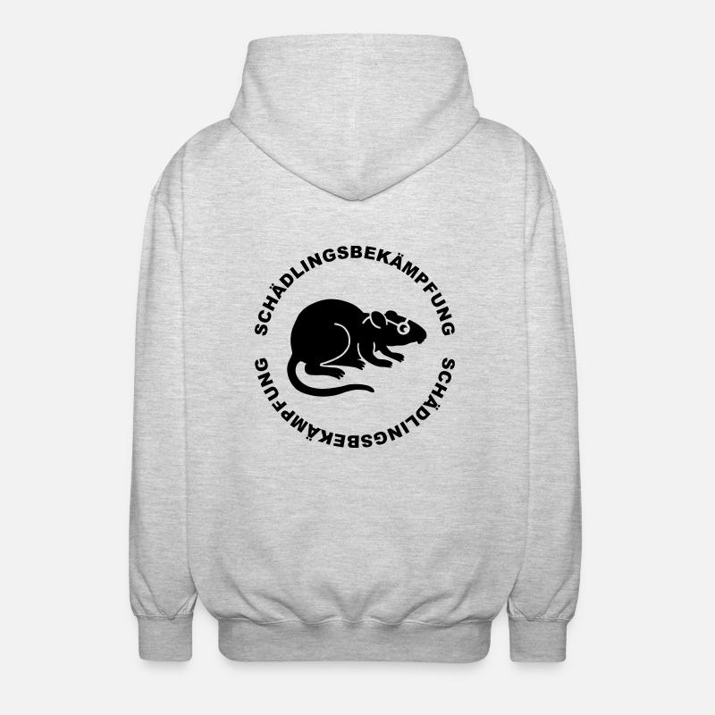 Schädlingdbekaempfung - Veste à capuche unisexe - gris clair chiné