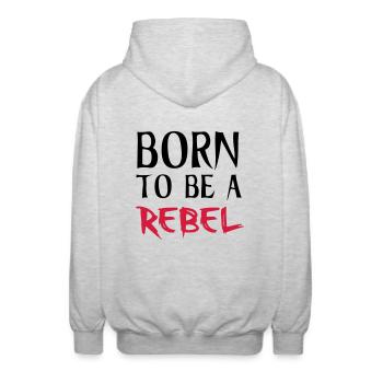 Rebel - Veste à capuche unisexe - gris clair chiné - Dos - AI Model Male 185 light (185cm)