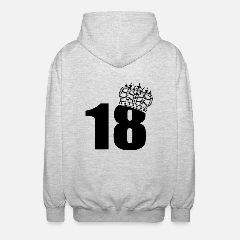 18_king - Veste à capuche unisexe - gris clair chiné