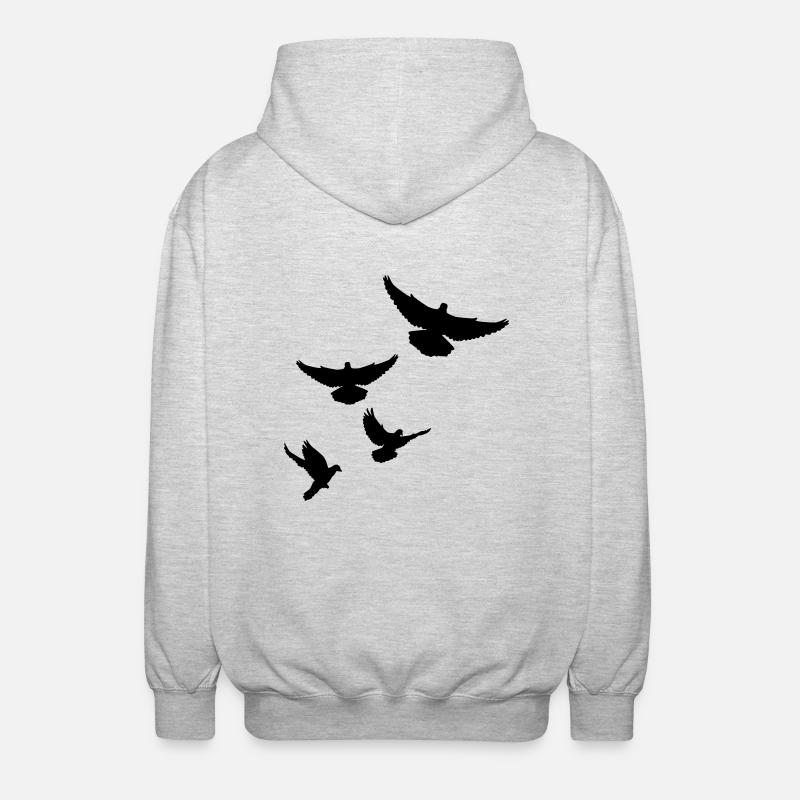 Taube - Unisex Kapuzenjacke - Hellgrau meliert