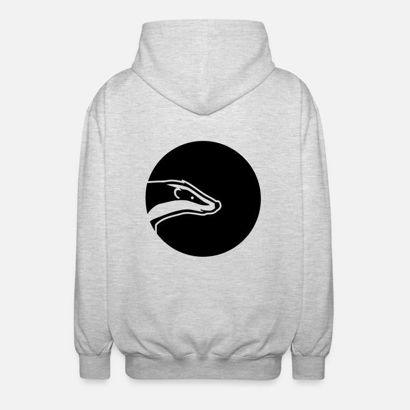 Dachs - Unisex Kapuzenjacke - Hellgrau meliert