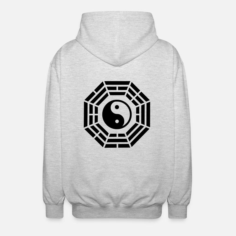 Feng shui - Veste à capuche unisexe - gris clair chiné