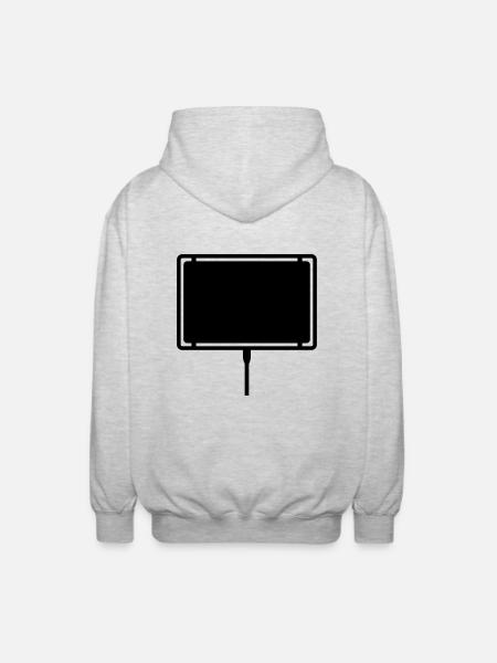 ortsschild - Unisex Kapuzenjacke - Hellgrau meliert