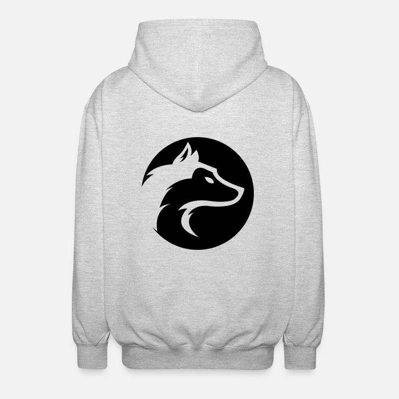 wolf - Unisex Kapuzenjacke - Hellgrau meliert
