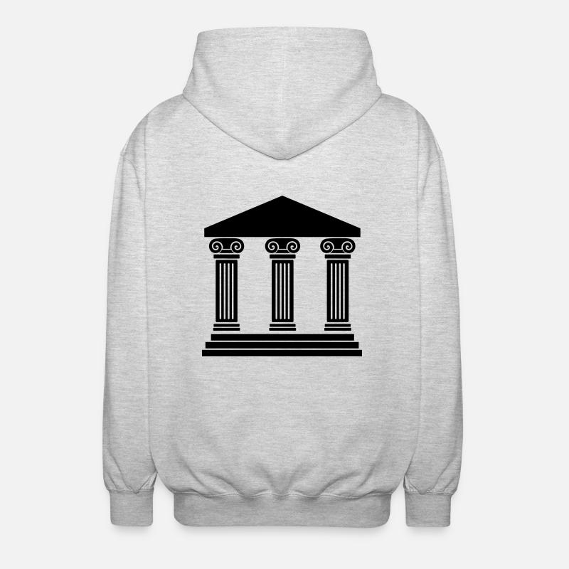 Tempel - Unisex Kapuzenjacke - Hellgrau meliert