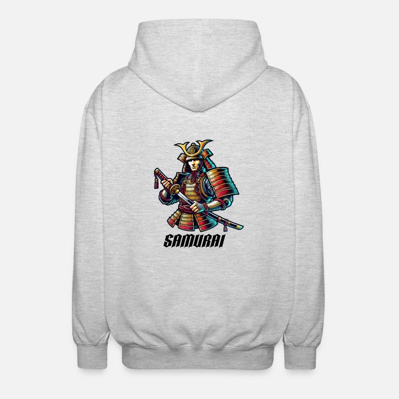 samurai - Unisex Hooded Jacket - light heather grey