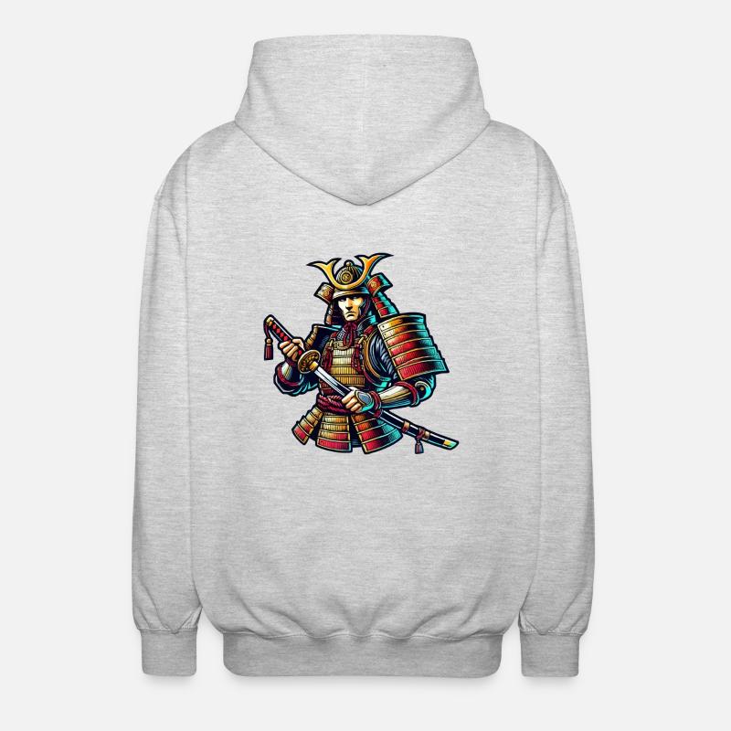 samurai - Unisex Hooded Jacket - light heather grey
