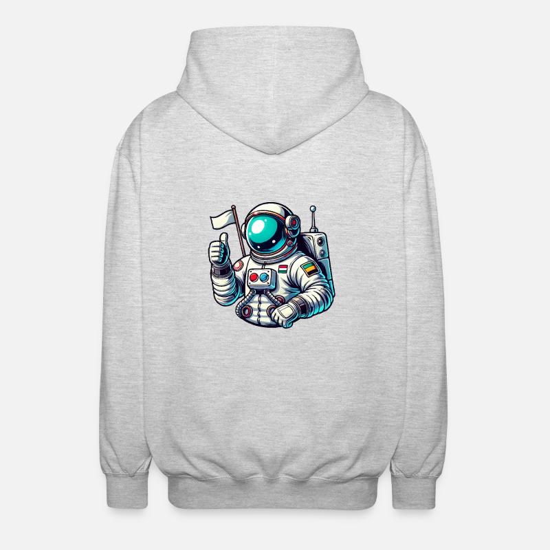 Bande dessinée d’astronaute - Veste à capuche unisexe - gris clair chiné