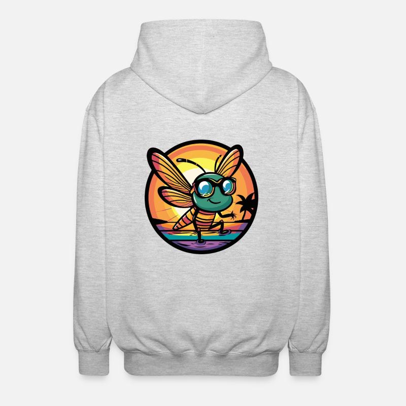 Libelle Cool Comic - Unisex Kapuzenjacke - Hellgrau meliert