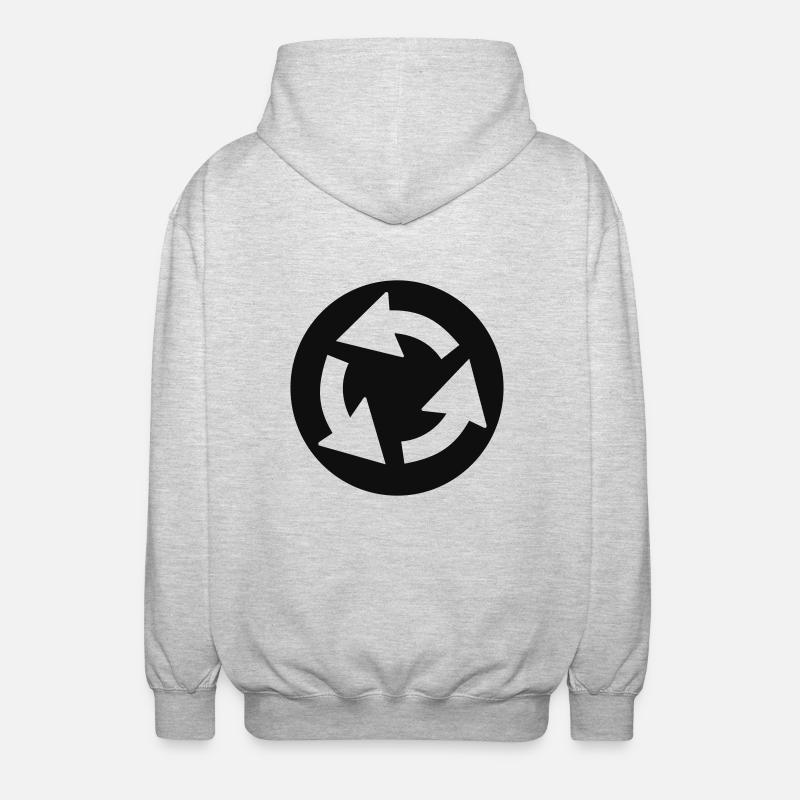 Circle,Arrow - Unisex Hooded Jacket - light heather grey