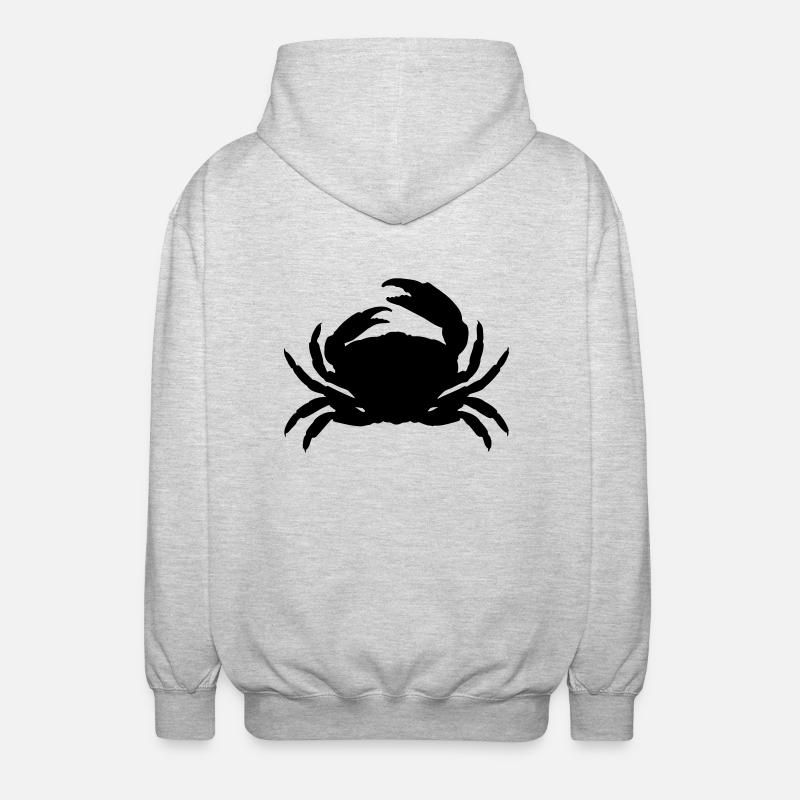 Krebs - Unisex Kapuzenjacke - Hellgrau meliert
