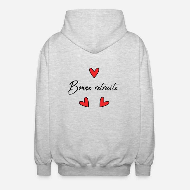RETIREMENT. RETIREMENT. RETIRED. HAPPY RETIREMENT - Unisex Hooded Jacket - light heather grey