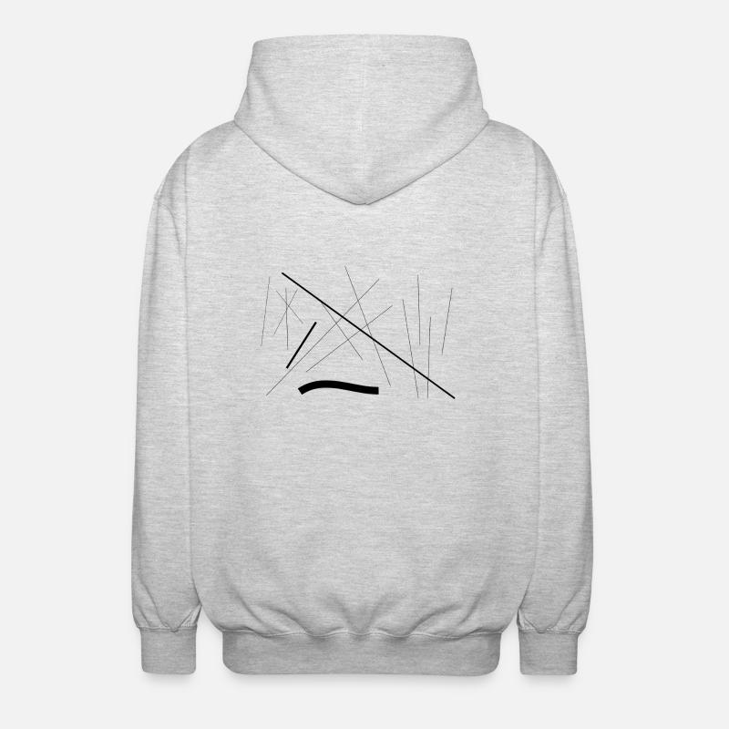 Striche 1 - Unisex Kapuzenjacke - Hellgrau meliert