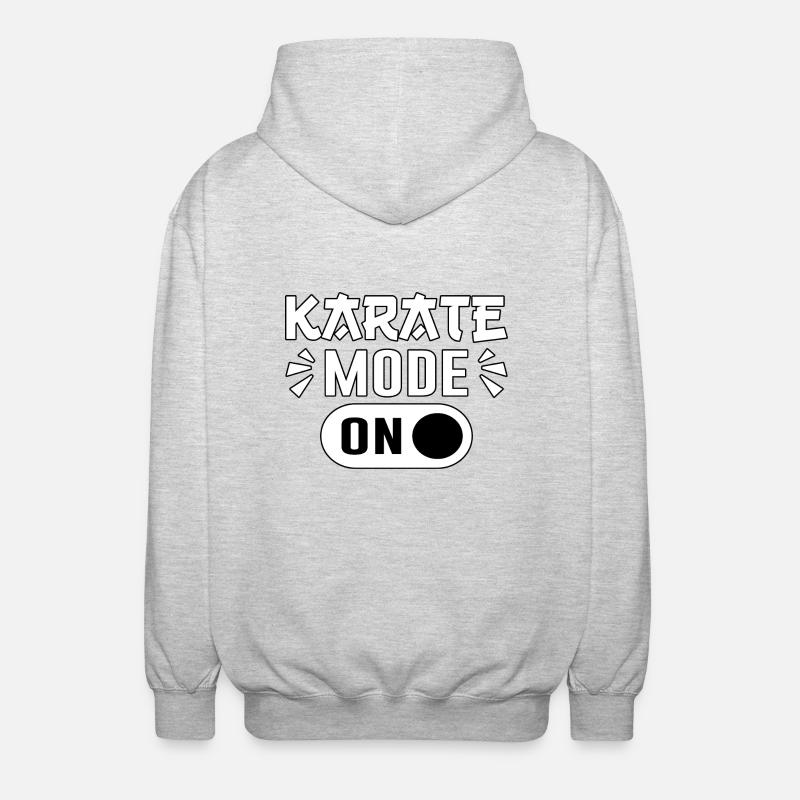 Mode karaté activé - Veste à capuche unisexe - gris clair chiné