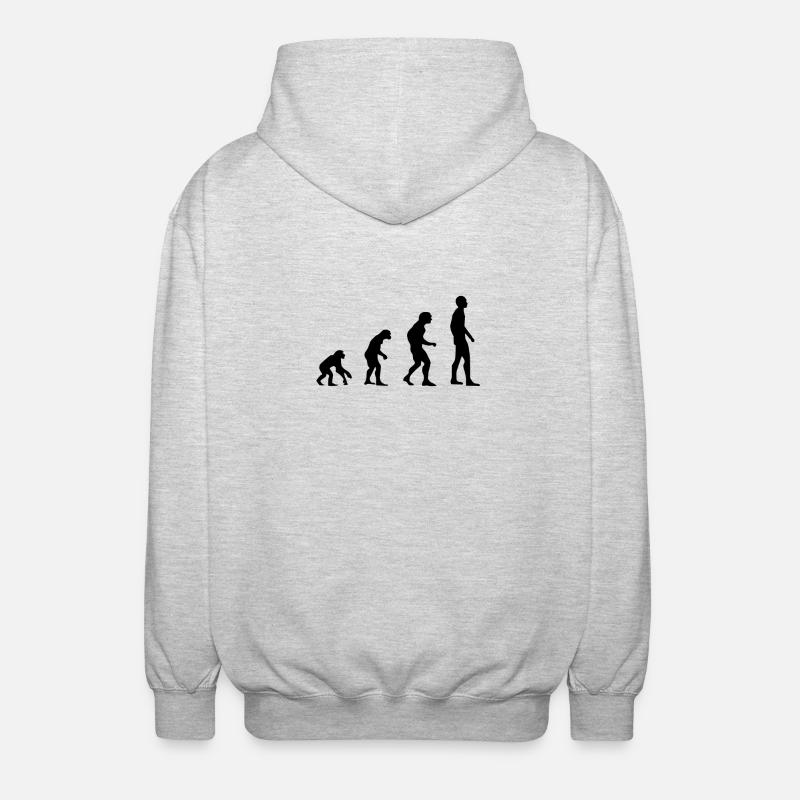 évolution - Veste à capuche unisexe - gris clair chiné