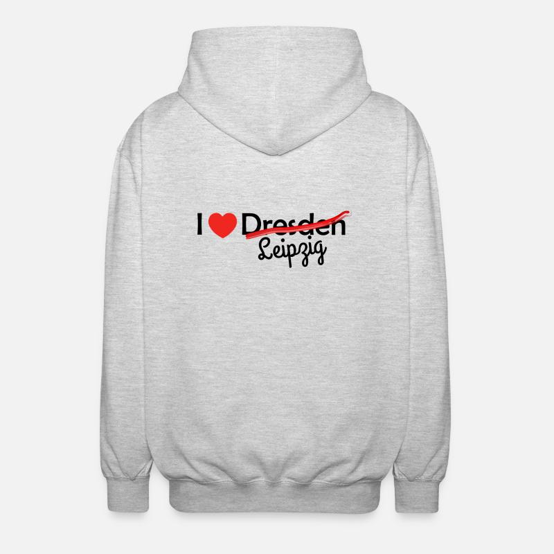 Leipzig! - Unisex Hooded Jacket - light heather grey