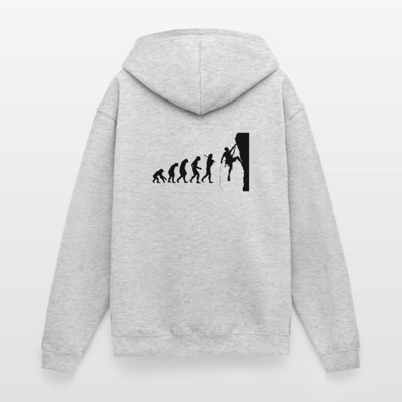 Klettern Kletterer Climbing Evolution Geschenk Unisex Kapuzenjacke
